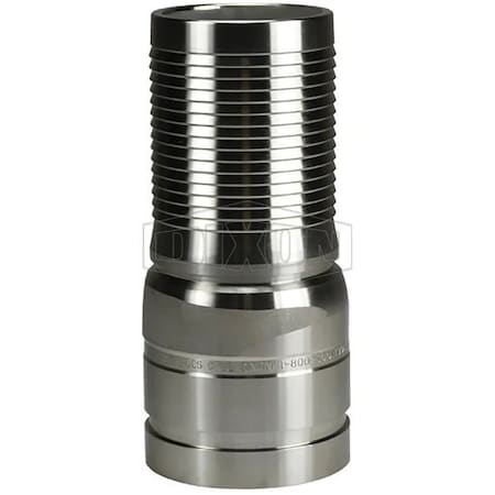 Dixon The Right Connection Crimp King Combination Nipple, 3-1/2 x 3 in, Hose Barb x Grooved End, 316 SS RSTV35CS