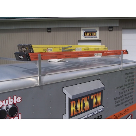 Rackem Mfg Closed Trailer Rain Gutter Mount, Multi-Fit Up To 102", Set of 2 RA-28