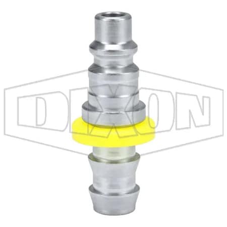 Dixon DF Series Industrial Quick Disconnect Pneumatic Plug, 3/8 in Nominal, Quick Disconnect Plug x Push-L D3B4