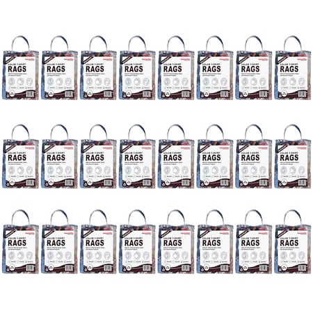 Supremeplus Recycled Color Knit T-Shirt Cleaning Rags, 1 lb. Bag, Pack of 24, 24PK SP-0820