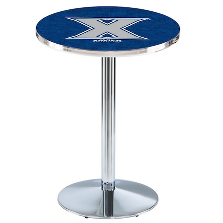 Holland Bar Stool Co 36" Chrome Xavier Pub Table, 36" dia. Top L214C3636Xavier