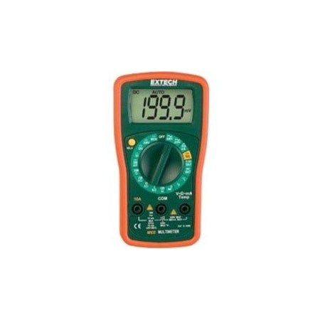 Extech Digital Multimeter, 600 V Max DC, 0.1 V Max AC, Average, 1,999 Instrument Counts, LCD MN35