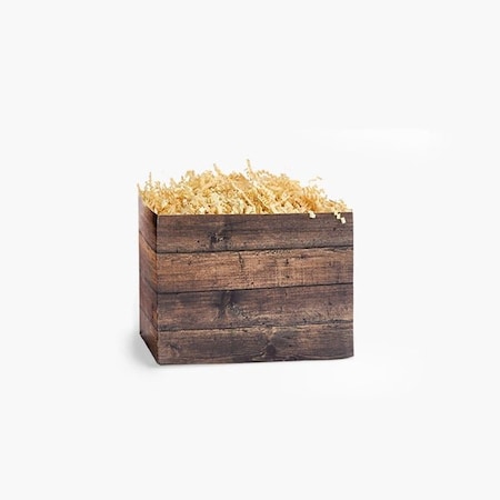 Nashville Wraps Rustic Wood Basket Box, Small 6.75x4x5, 6PK RWS