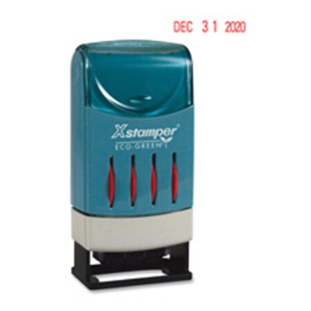 Shachihata Line Daters Prints MonthDayYear Small .88 in. x .13 in. Red XST51111