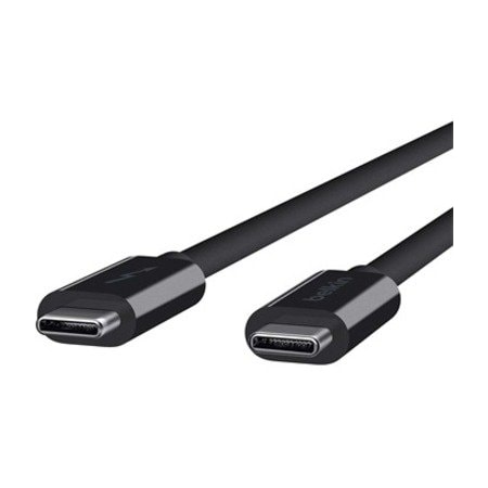 Belkin 60W Thunderbolt 3 USB-C to USB-C Cable - USB 3.1 - 20 Gbps - 1m/3.3ft - M/M - Black F2CD081BT1M-BLK