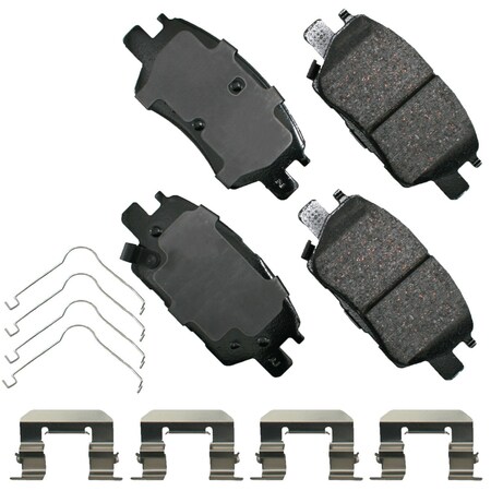 Akebono Ultra Premium Ceramic Disc Brake Pads, Act1844 ACT1844