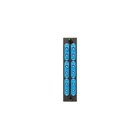 Hubbell 6-Port Fiber Adapter Panel, ST Duplex, Singlemode FSPSTDS6