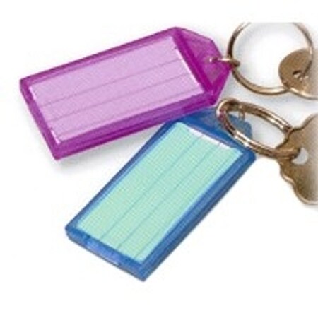 Hy-Ko Key Identification Tag, 1-1/8 in W x 2-1/4 in H Dimensions, Plastic, 40/PK, 40PK KB142