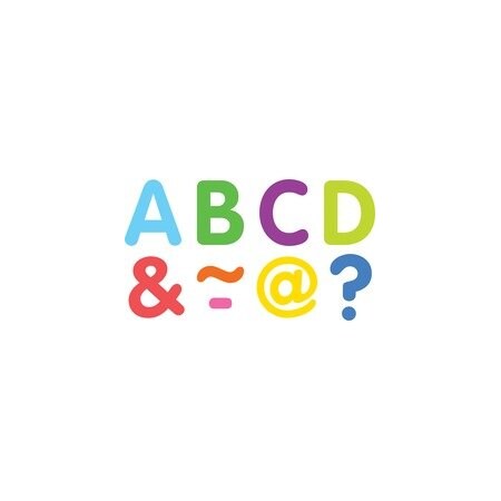 Teacher Created Resources Colorful Magnetic Letters, Fun Theme/Subject, Magnetic, 2in Length, Multi, 30PK 77570
