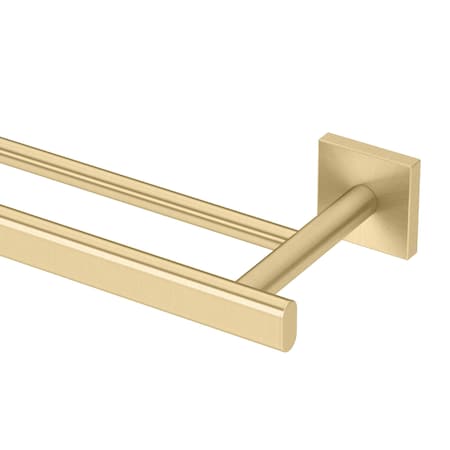 Gatco Elevate 24" Double Towel Bar, Brushed Brass 4064
