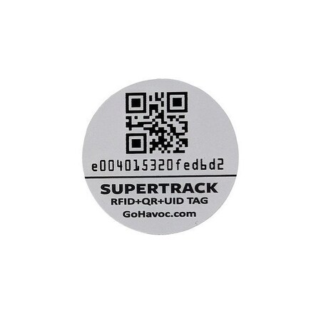 Supertrack RFID + QR Code Asset Tag, PK50 TTH-30PVC-50PK