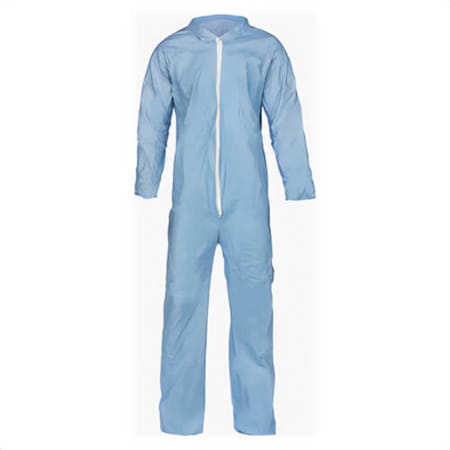 Lakeland Flame-Resistant Coverall with Collar, Unisex, M, Blue, Plus 2, 40 to 42 in Chest, 29 in L Inseam 7412B-MD