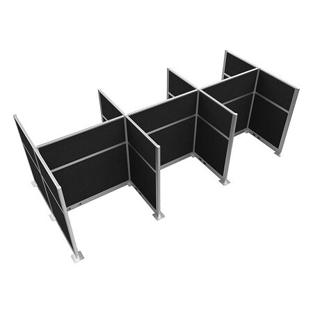 Versare Cubicle Kit, Black, 72 in H HPEK-6P4-S-BLK