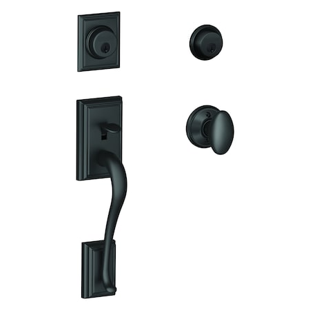 Schlage Residential Addison with Siena Knob Double Cylinder Handleset and Trim C Keyway with 12326 Latch and 10269 F62ADD622SIE