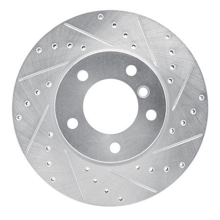 Dynamic Friction Co DFC Brake Rotor - Drilled and Slotted - Silver 631-31067R