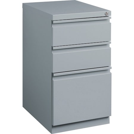 Lorell 15" W 3 Drawer Mobile Bbf Pedestal File , Letter, 20", Platinum, Letter LLR79135