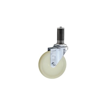 Service Caster 4'' SS Nylon Wheel Swivel 1-1/8'' Expanding Stem Caster SCC-SSEX20S414-NYS-118