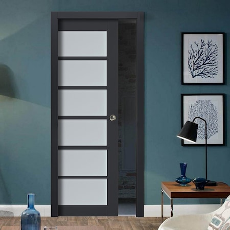Sartodoors Slab Barn Door Panel Solid Core Modern Interior VEREGIO7602S-ANT-18