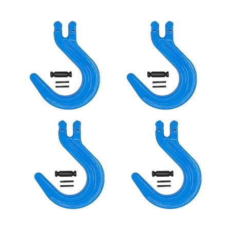 Mytee Products 5/16 inGrade100 Clevis Foundry Hook - WLL 5700 LBS Blue Clevis Hook for Towing, 4PK FH516-G100x4