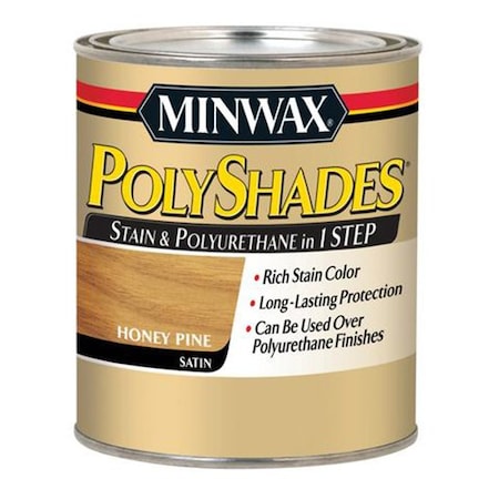 Polyshades 1 Qt Honey Pine Wood Stain And Polyurethane, Satin 61310