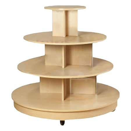 Specialty Store Services Floor Display, Maple, 45" H, 48" Dia 3416M