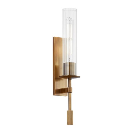 Troy Lighting Elton 1 Light Wall Sconce 2.75 In. Patina Brass B1519-PBR