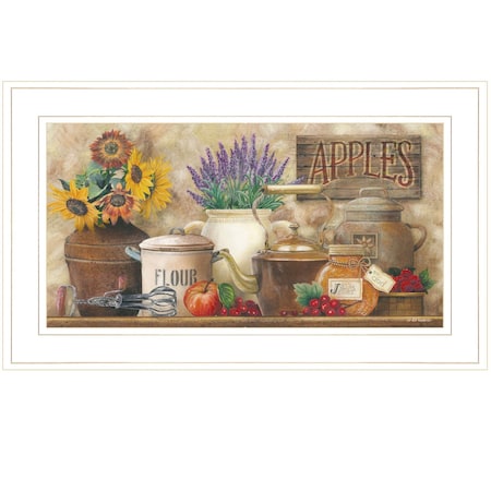 Homeroots Antique Kitchen 4 White Framed Print Kitchen Wall Art 406483