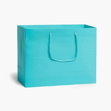 Nashville Wraps Turquoise Matte Gift Bags, Medium 13x5x10, 10PK MTMMTU