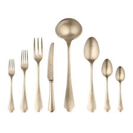Mepra Dolce Vita Pewter Flatware Set - 43 Pieces - Champagne 106422043PC