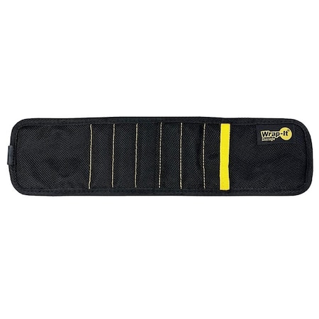 Wrap It Storage Wrap-It Storage MagSnap Magnetic Snap Wristband, 6-3/4 in L, 3-3/4 in W, 3 in H, Black 100-MSWB-BL