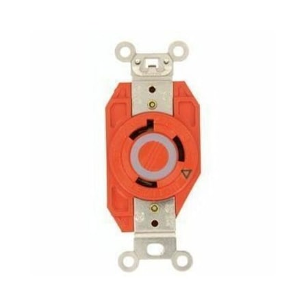 Leviton LockingReceptacle, 30A, 3hp, 277VAC, Orange 2630-IG