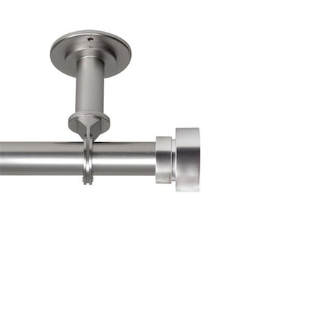 Central Design 1 in. Cover Ceiling Curtain Rod or Room Divider for 120 to 170 in. Windows, Satin Nickel 100-37-995CL