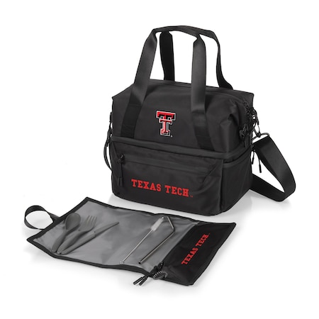 Picnic Time Family Of Brands NCAA Texas Tech Red Raiders Tarana Lunch Bag Cooler with Utensils made from Recycled Material 515-01-179-574-0