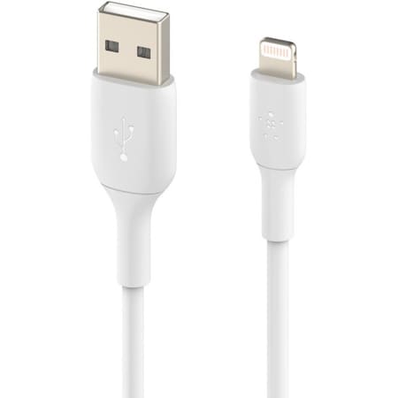 Belkin BoostCharge Lightning to USB-A Cable (2 meter / 6.6 foot, White) CAA001BT2MWH