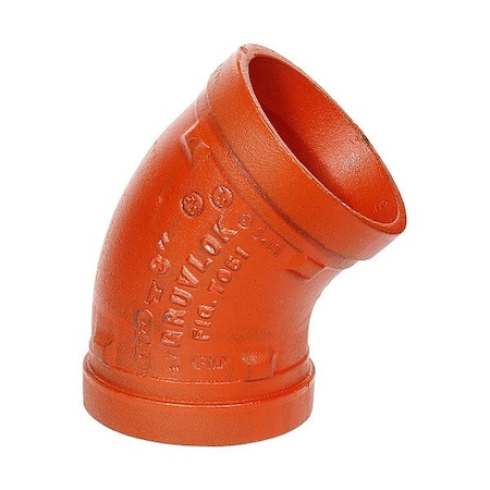 Gruvlok 45 Elbow, 8 in Grooved x 8 in Grooved 0390117265