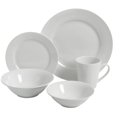 Gibson Home Noble Court 30 Piece Ceramic Dinnerware Set in White 118323.3