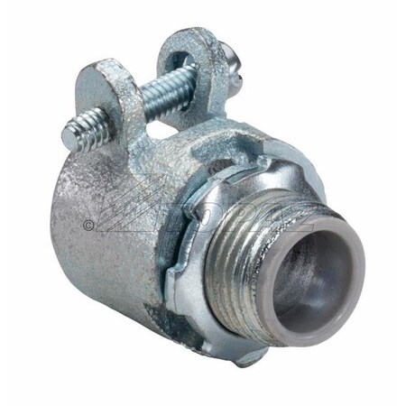 Topaz Straight Squeeze BX-Flex Connector 1/2" Malleable Iron 151Mi