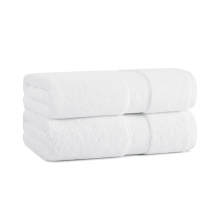 Egyptian Cotton Bath Towel 30x54 White - Pack of 2, 2PK