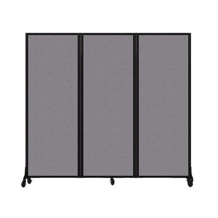 Screenflex Room Divider, Black, 72 in H, 75 in W BFSL6003-B-DB