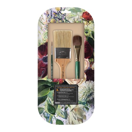 Silver Brush Ultimate Varnish & Finish Brush Set, 3-Piece Set SV-1403