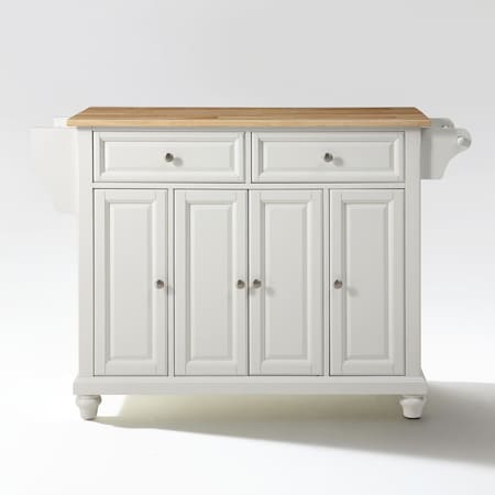 Crosley Cambridge Wood Top Full Size Kitchen Island/Cart KF30001DWH