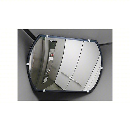 Fred Silver Convex Security Mirror, Acrylic, Not Applicable, Hardboard, Rectangular, 180  Degrees Viewing Angle PLXR-2636