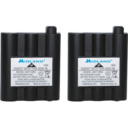 Midland Radio Radio Battery, 700 mAh, 2 PK AVP17