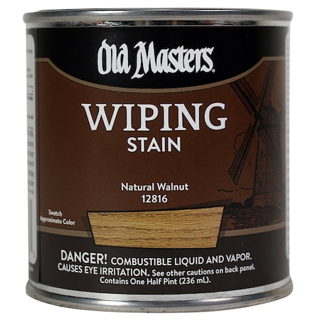 Old Masters 1/2 Pt Natural Walnut Oil-Based Wiping Stain 12816