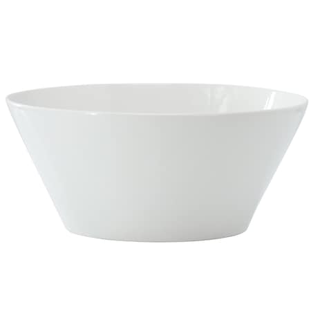 Gibson Home Great Essentials 9.4 Inch Round Fine Ceramic Meal Bowl in White 142751.01