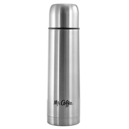 Mr. Coffee Javelin 15.5 Ounce Stainless Steel Double Wall Thermal Travel Bottle in Silver 136852.02