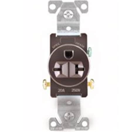 Eaton Wiring Devices 1876BBOX Single Receptacle 250V Brown 4435244