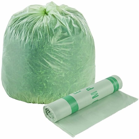 Stout 48 gal Trash Bags, 0.85 mil (22 Micron), Green STOE4248E85