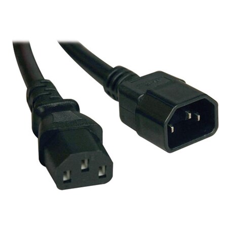 Evolve Tripp Lite, Power Cord Adapter, 10A, 18AWG, 100V- 250V, IEC-320-C14 to IEC-320-C13, 2FT EV191575