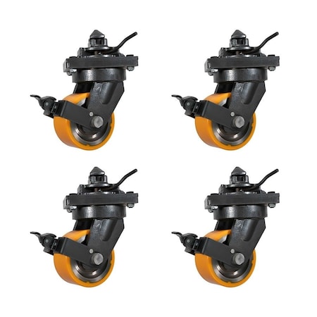 Mytee Products Shipping Container Caster Wheels Single Wheel, 11000 lbs WLL, 4PK CTL-CasterWheel-5Tx4